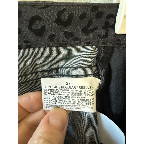 Rachel Roy Denim Leopard-Print Skinny Pants – Size 27. 29” Inseam PUNK - Picture 3 of 5